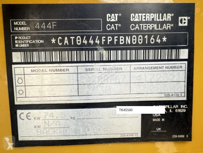 Retroescavadora Caterpillar 444F