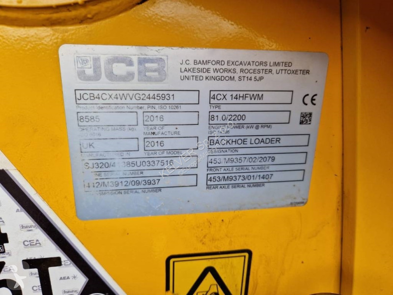 Graaflaadmachine JCB 4CX * 2016r. * 110KM * 4...