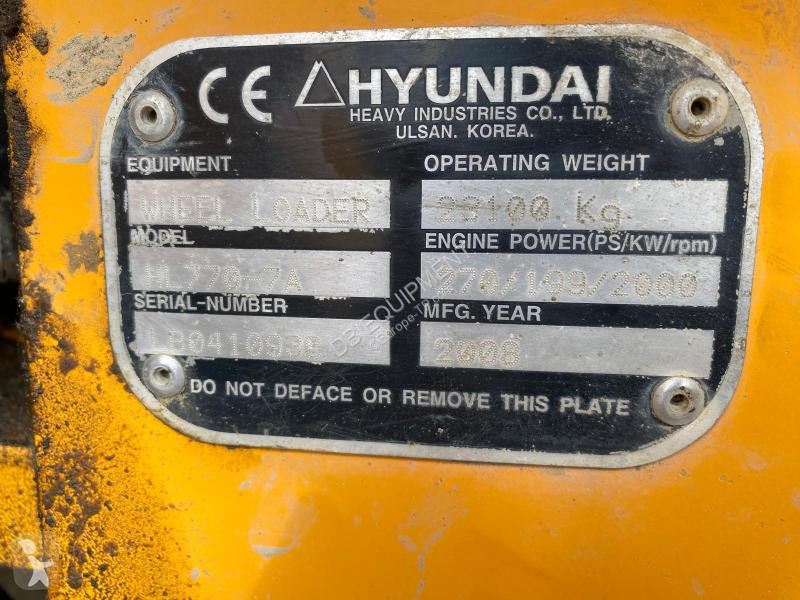 Pala Hyundai  Chargeuse articulé HL770-7A 23T