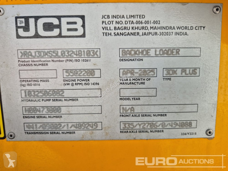 Retroescavadora JCB 3DX PLUS