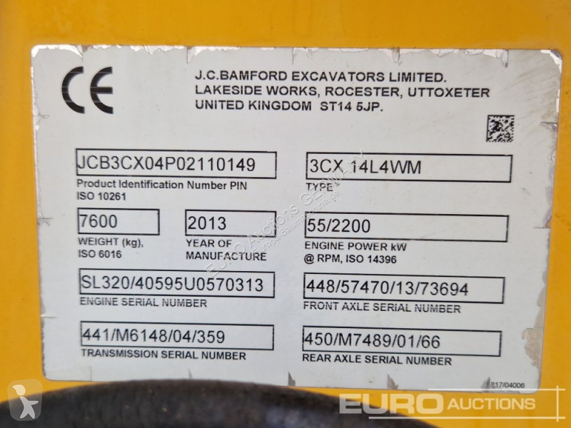 Traktor med grab JCB 3CX 14L4WM
