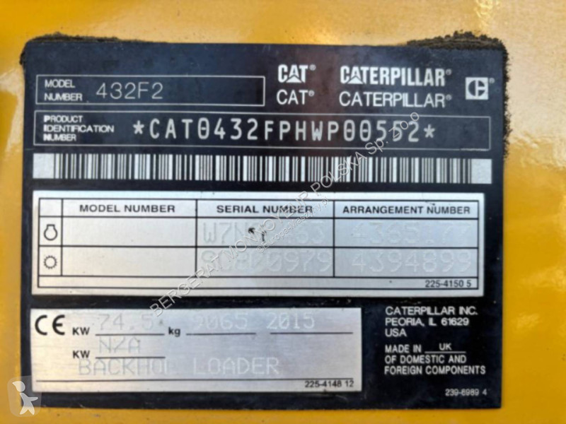 Koparko-ładowarka Caterpillar 432 F 2