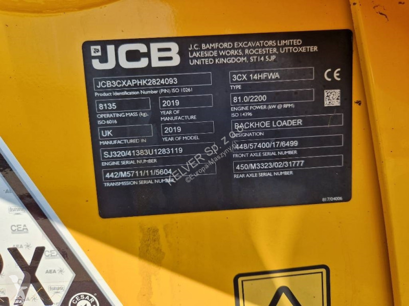 Traktor med grab JCB 3CX Contractor AEC *...