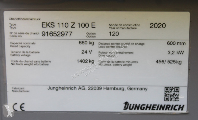 رافعة ملتقطة Jungheinrich 100E