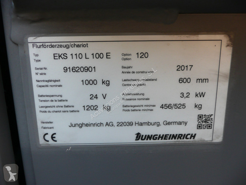 Préparateur de commandes Jungheinrich EKS 110L...