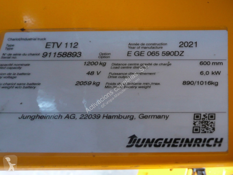 Carretilla retráctil Jungheinrich 590 DZ