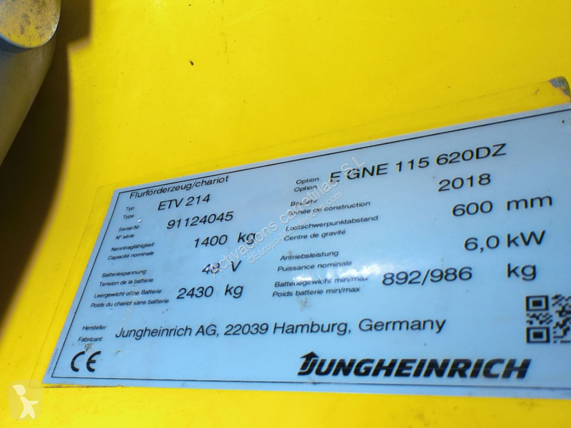 Carretilla retráctil Jungheinrich 620 DZ