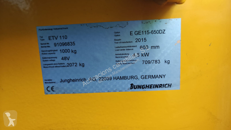 رافعة شوكية مع صاري قابل للسحب Jungheinrich 650 DZ