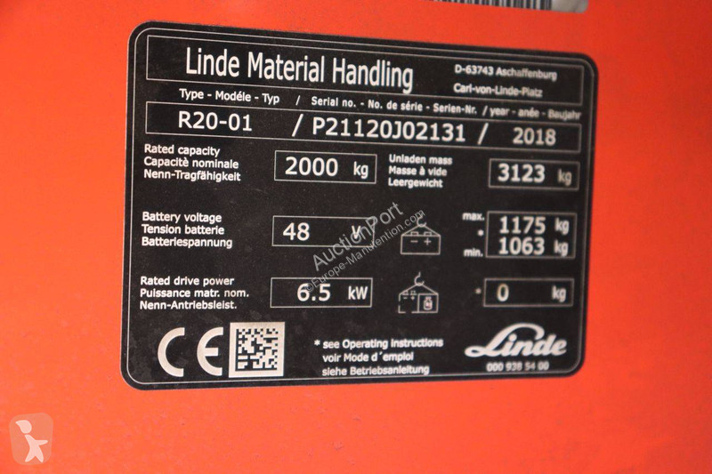 Stivuitor cu catarg retractabil Linde R20-01