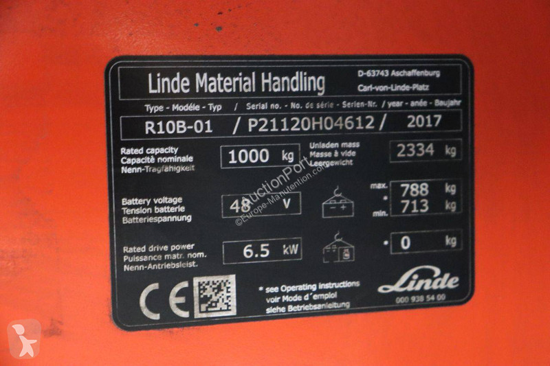Chariot à mât rétractable Linde R10B-01