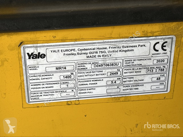 前移式叉车 Yale