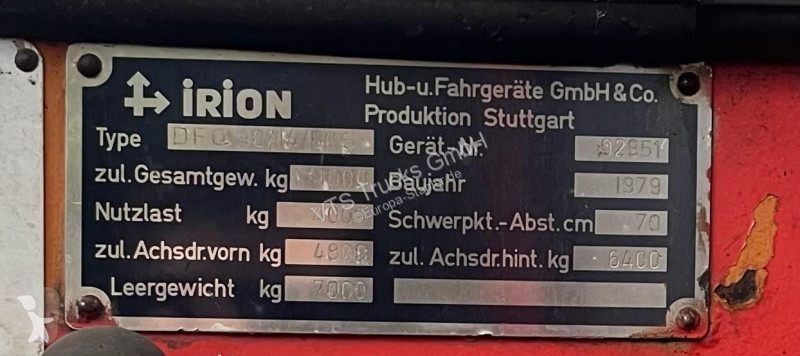 Vozík s bočním záběrem Irion DFQ4074/50S Stapler