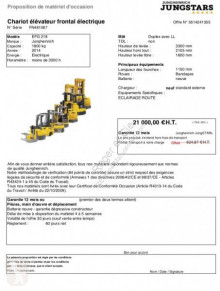 رافعة شوكية رافعة شوكية كهربائية Jungheinrich EFG 216k 450 DZ EFG 218K