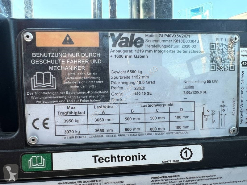 Heftruck Yale GLP40VX Gas 4T 3.65m (1827)