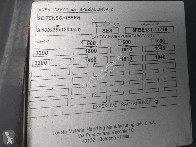 Carretilla elevadora Toyota 8FBE18T