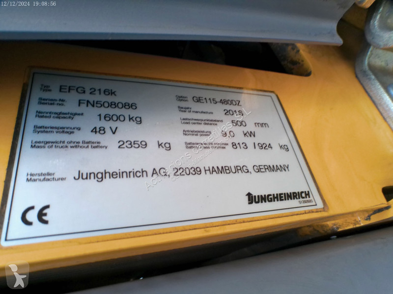 Heftruck Jungheinrich EFG 216k 480 DZ