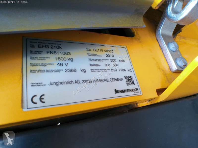 Stivuitor Jungheinrich EFG 216k 440 DZ