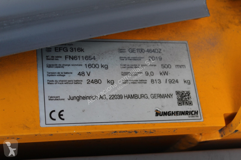 رافعة شوكية Jungheinrich 316k 464 DZ