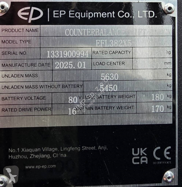 Stivuitor EP EFL382 X5 LI-ON