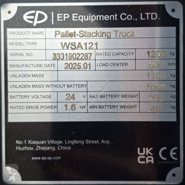 Stivuitor EP WSA 161 Li-ION