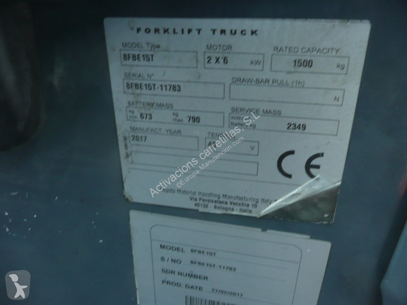 Carretilla elevadora Toyota 8FBE15T