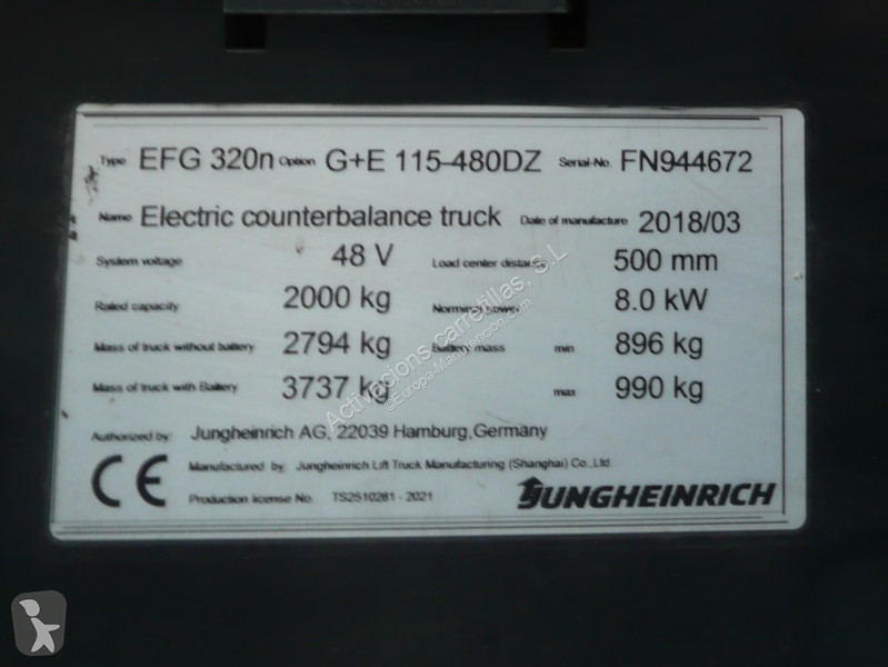 Stivuitor Jungheinrich 320n 480 DZ