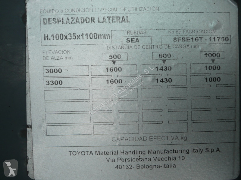 Heftruck Toyota 8FBE16T