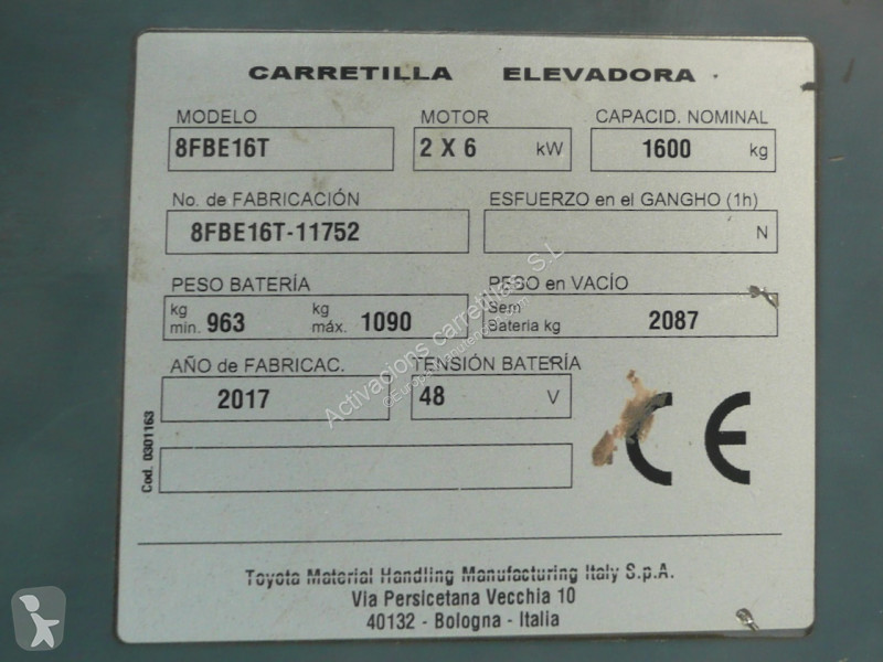 Teleskopický manipulátor Toyota 8FBE16T