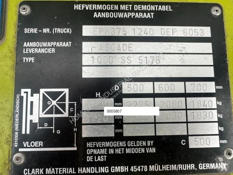 Stivuitor Clark EPM25N 2.5 ton Duplex Sideshift...