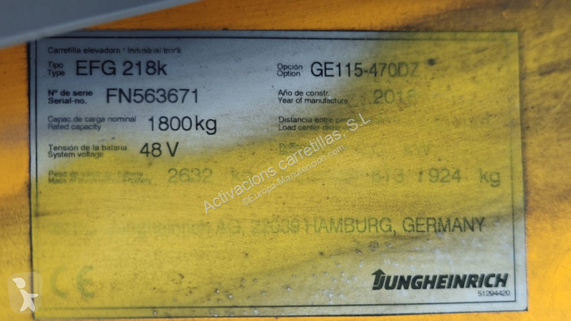 Carrello elevatore Jungheinrich EFG 218k 470 DZ