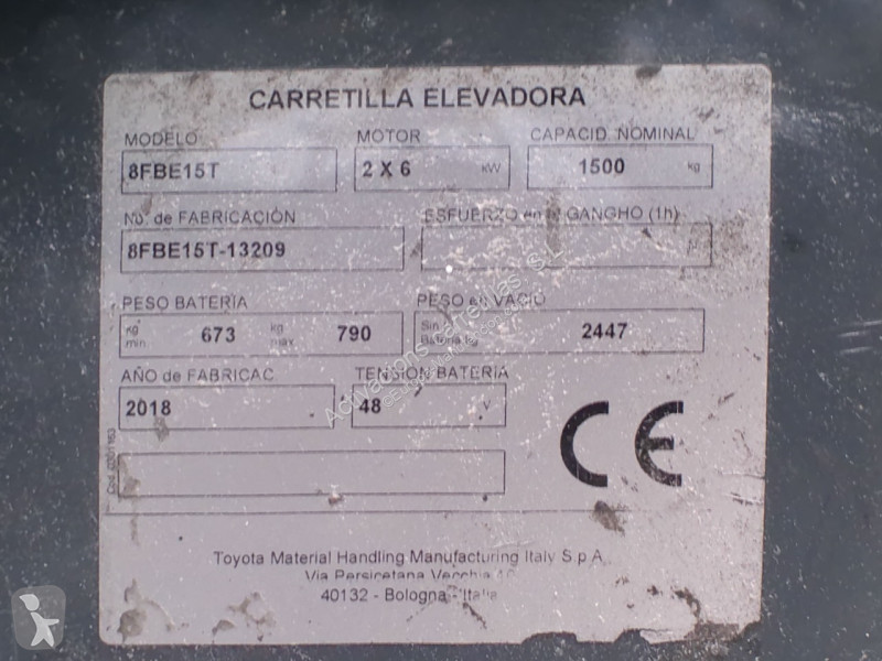 Carretilla elevadora Toyota 8FBE15T