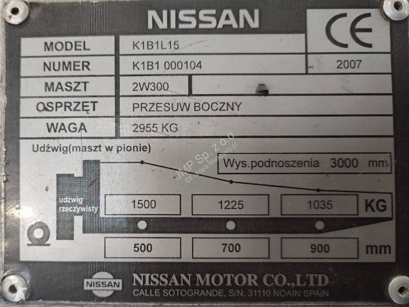 Автопогрузчик Nissan K1B1L15
