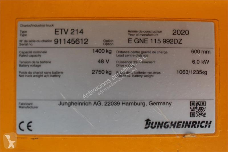 Автопогрузчик Jungheinrich ETV 214 992 DZ