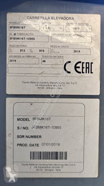 رافعة شوكية Toyota 8FBMK16T