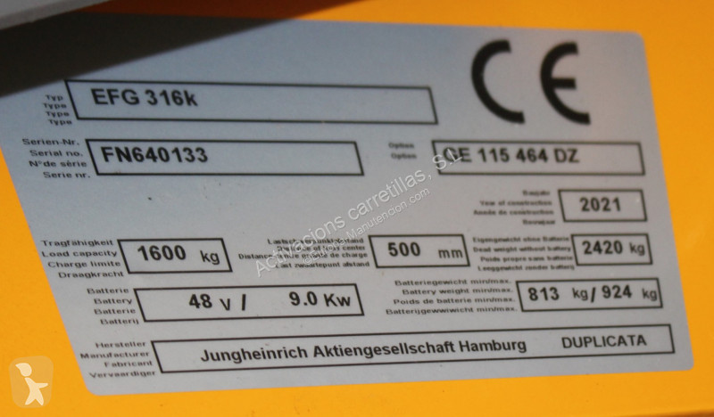 Carretilla elevadora Jungheinrich 464 DZ