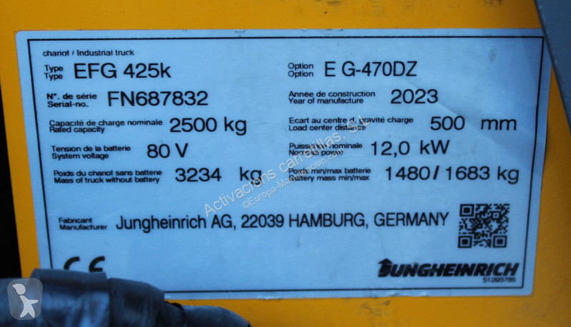 Carretilla elevadora Jungheinrich 470 DZ