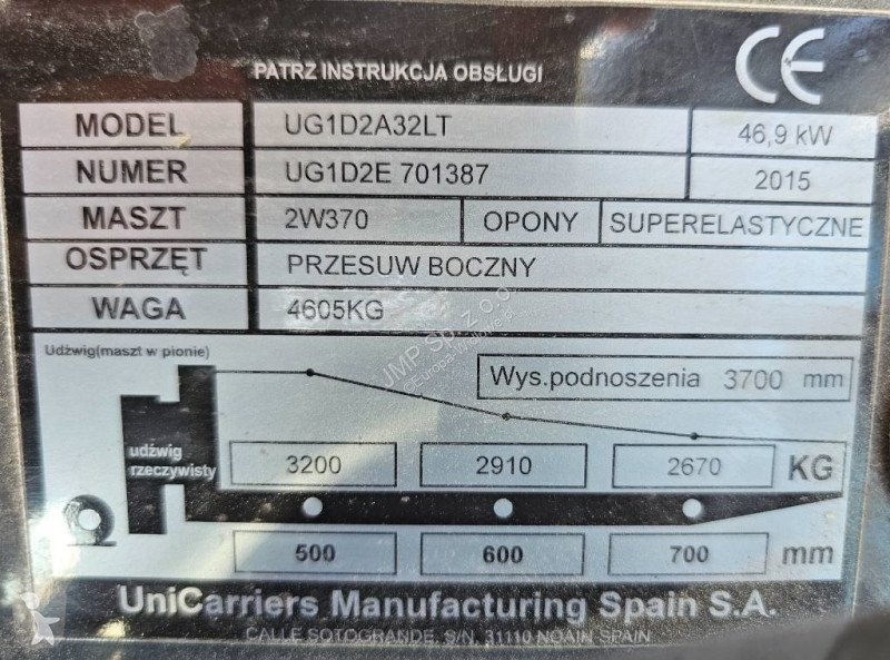 Carretilla elevadora Unicarriers UG1D2A32LT