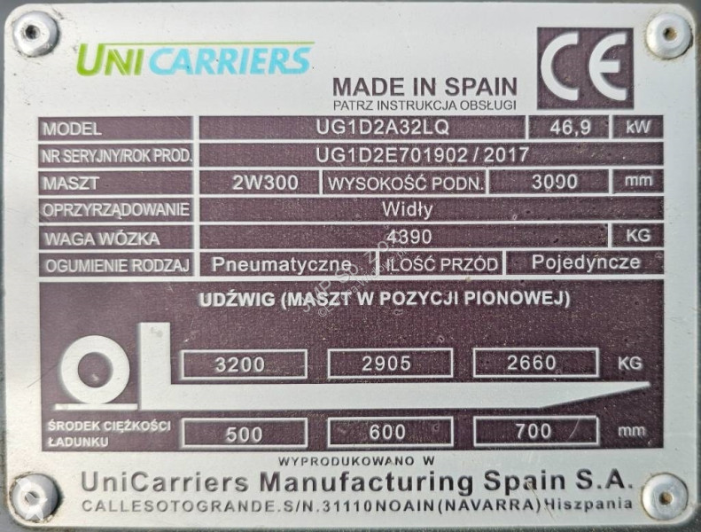 Heftruck Unicarriers UG1D2A32LQ  DX32
