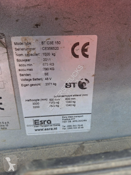Emelőtargonca BT C3E 150 C3E 150