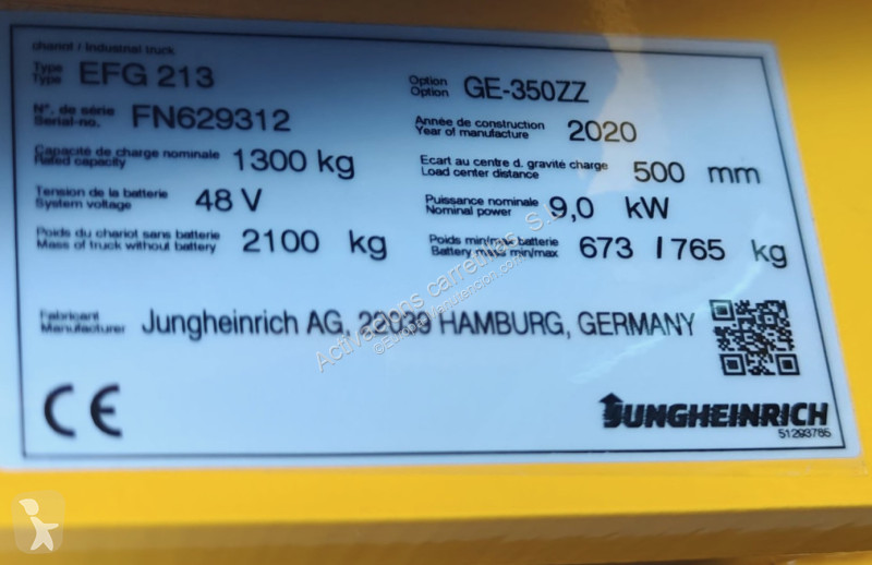 Carretilla elevadora Jungheinrich 350 ZZ LI-ION