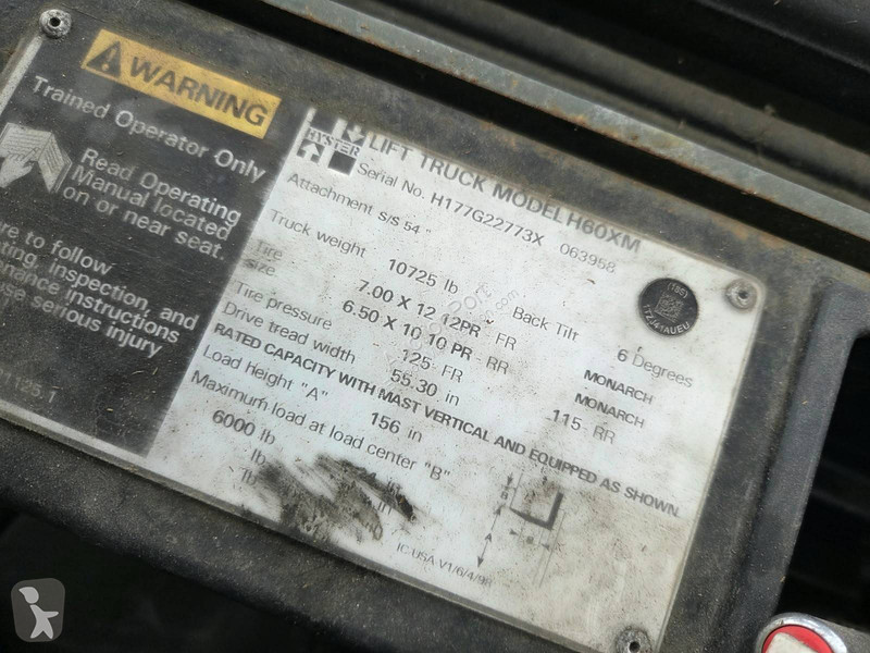 Chariot élévateur Hyster H60XM