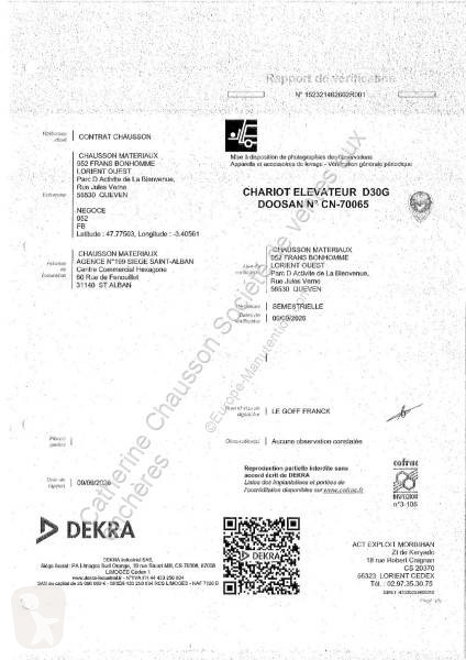 Empilhador elevador Doosan