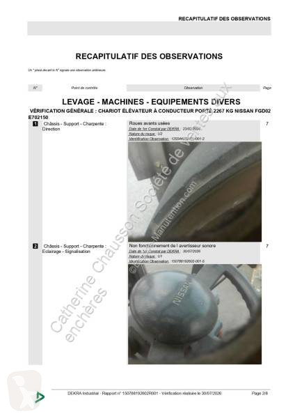 Empilhador elevador Nissan