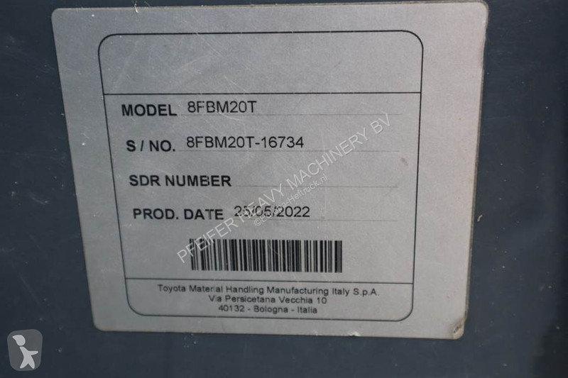Lyfttruck Toyota 8FBM20T Valid inspection,...