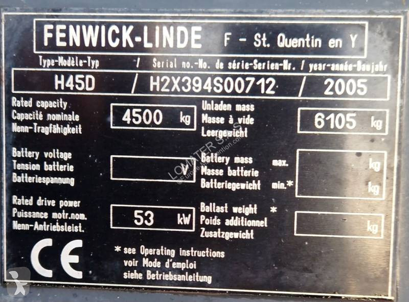 Chariot élévateur Fenwick-Linde HD 45