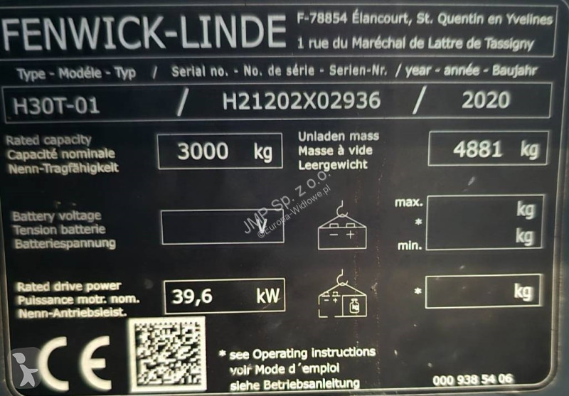 Stivuitor Linde H30T-01