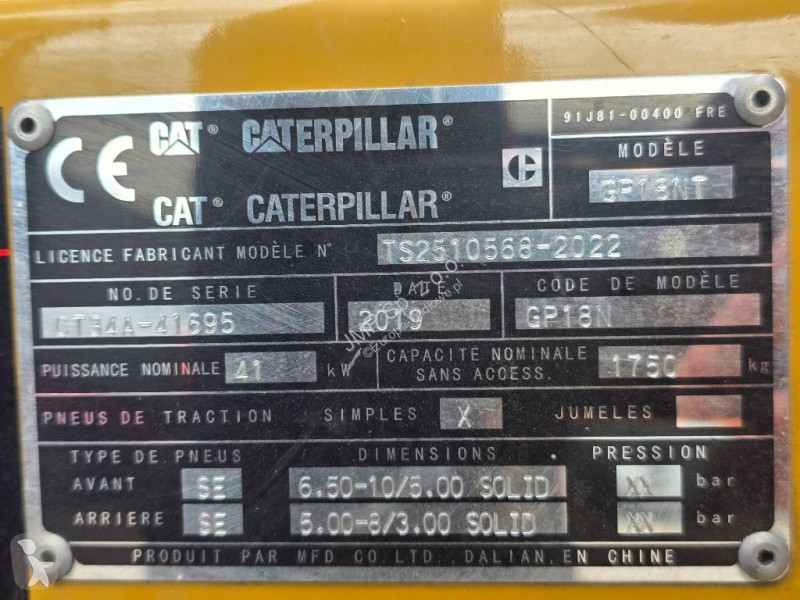 Heftruck Caterpillar GP 18 NT