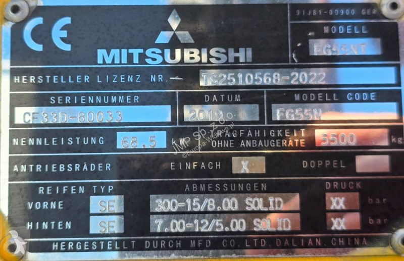 Chariot élévateur Mitsubishi FG 55 NT