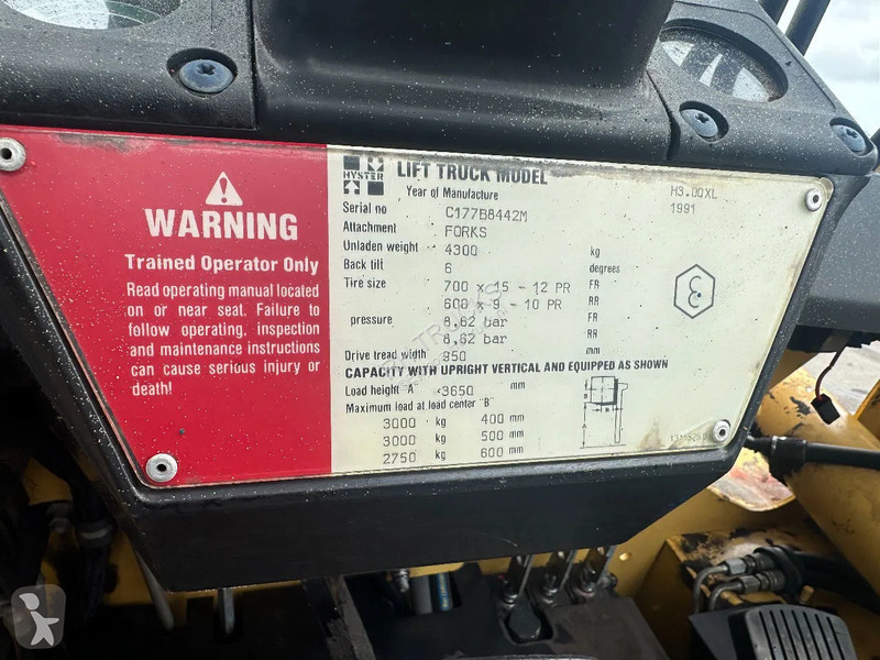 Heftruck Hyster H3 OOXL 3 TON