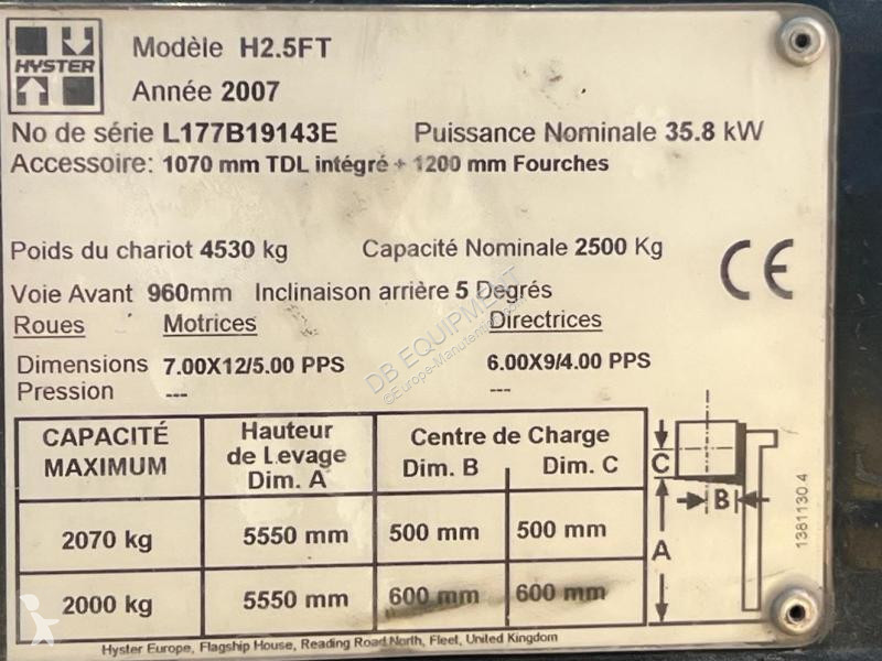 Heftruck Hyster CHARIOT ELEVATEUR DIESEL 25T /...
